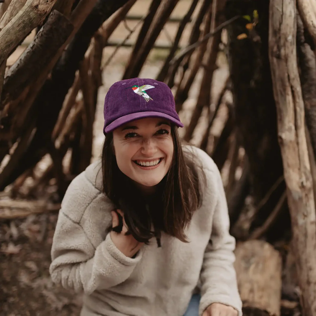 Ruby-throated Hummingbird Corduroy Hat - Image 4